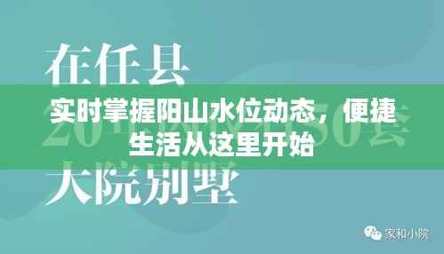 实时掌握阳山水位动态，便捷生活从这里开始