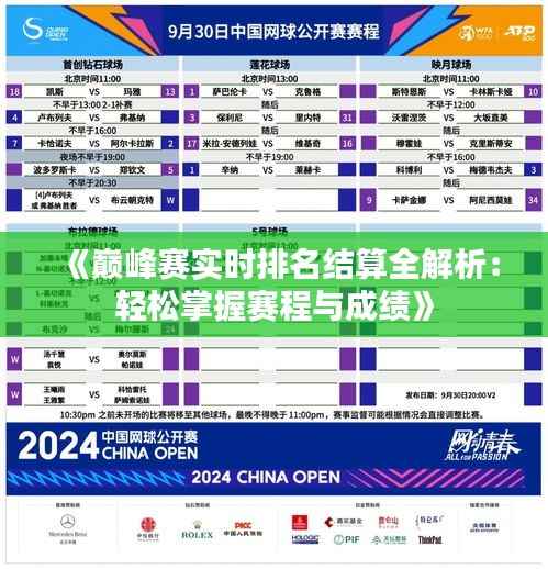 《巅峰赛实时排名结算全解析:轻松掌握赛程与成绩》