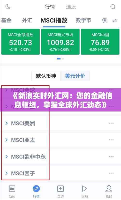 《新浪实时外汇网:您的金融信息枢纽,掌握全球外汇动态》