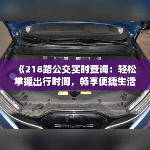 《218路公交实时查询:轻松掌握出行时间,畅享便捷生活》