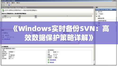 《Windows实时备份SVN:高效数据保护策略详解》