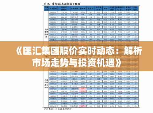 《医汇集团股价实时动态:解析市场走势与投资机遇》
