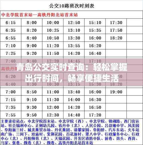 青岛公交实时查询：轻松掌握出行时间，畅享便捷生活