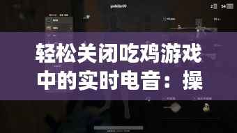 轻松关闭吃鸡游戏中的实时电音:操作指南详解