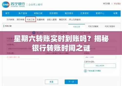 星期六转账实时到账吗?揭秘银行转账时间之谜