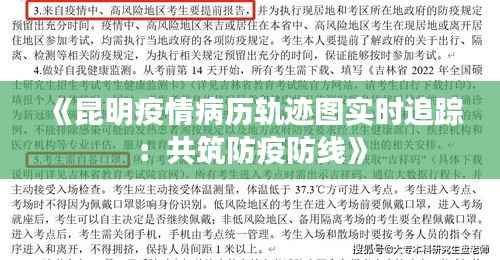 《昆明疫情病历轨迹图实时追踪:共筑防疫防线》