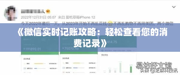 《微信实时记账攻略:轻松查看您的消费记录》