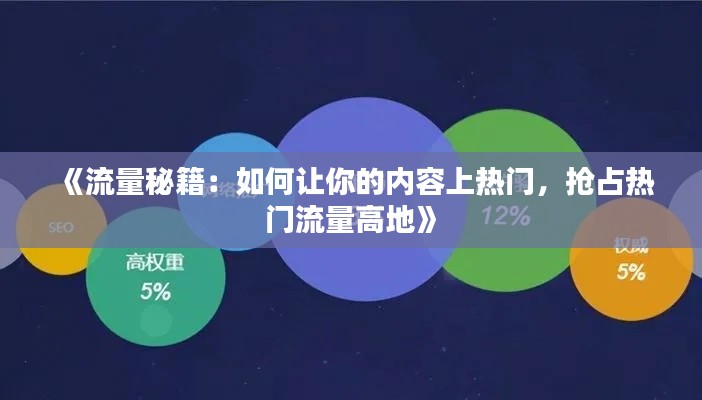 《流量秘籍:如何让你的内容上热门,抢占热门流量高地》