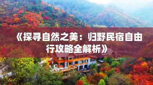 《探寻自然之美：归野民宿自由行攻略全解析》