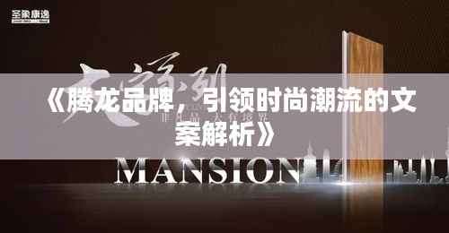 《腾龙品牌,引领时尚潮流的文案解析》