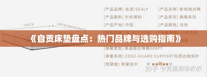 《自贡床垫盘点：热门品牌与选购指南》