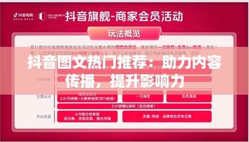 抖音图文热门推荐:助力内容传播,提升影响力