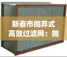 新泰市抛弃式高效过滤网:抛弃式高效过滤器