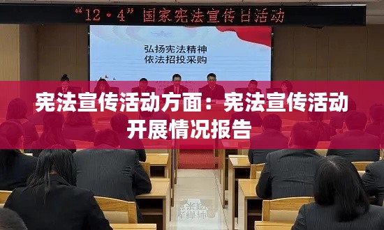 宪法宣传活动方面:宪法宣传活动开展情况报告