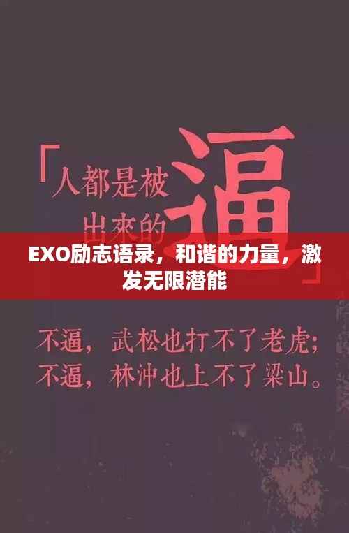 EXO励志语录，和谐的力量，激发无限潜能