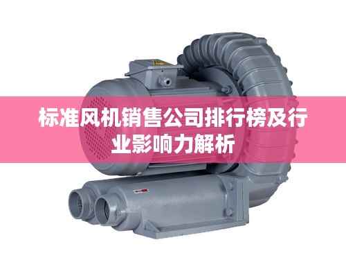 标准风机销售公司排行榜及行业影响力解析