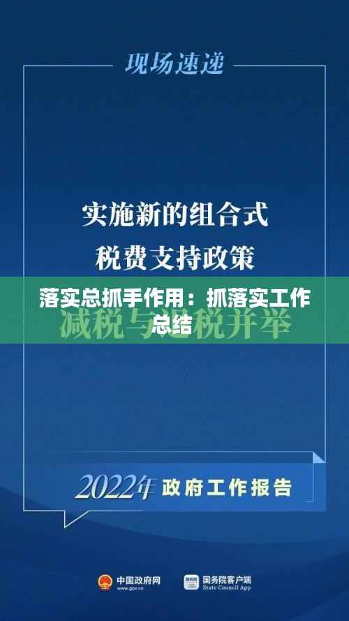 落实总抓手作用:抓落实工作总结