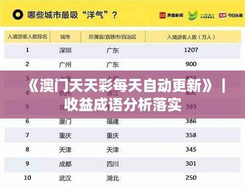 《澳门天天彩每天自动更新》|收益成语分析落实