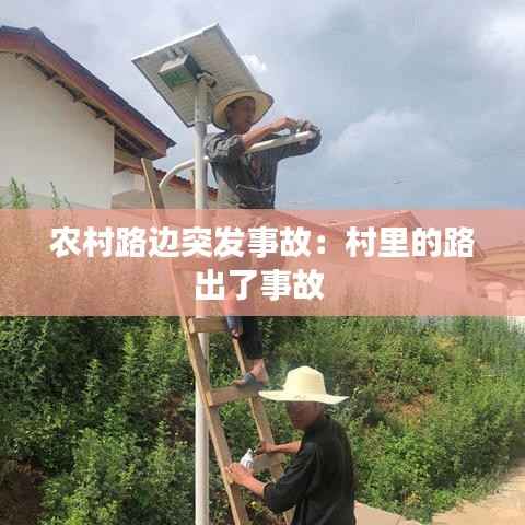 农村路边突发事故：村里的路出了事故 