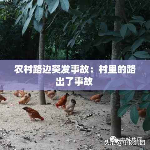 农村路边突发事故:村里的路出了事故