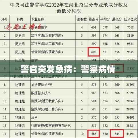 警官突发急病:警察病情