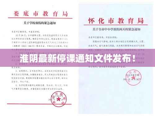 淮阴最新停课通知文件发布!