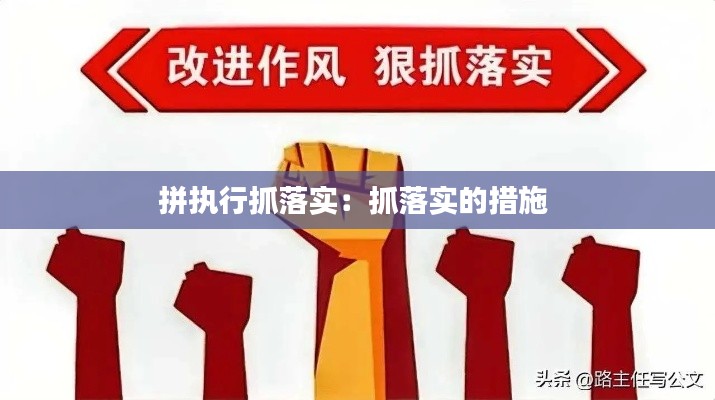 拼执行抓落实:抓落实的措施