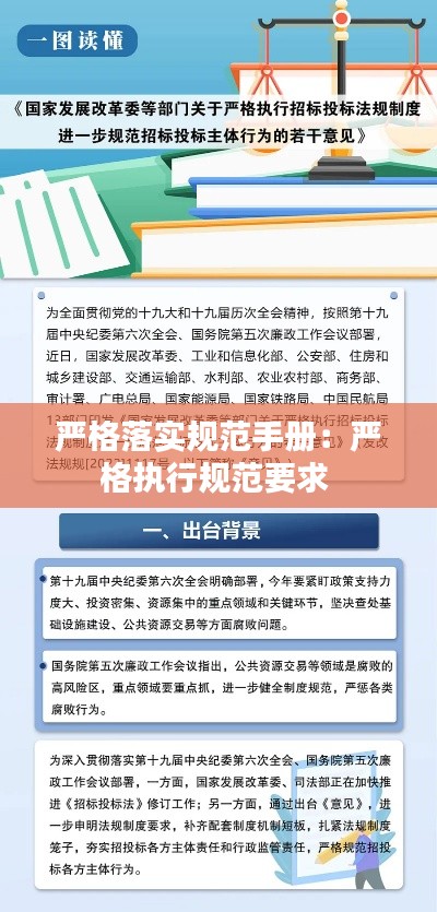 严格落实规范手册:严格执行规范要求