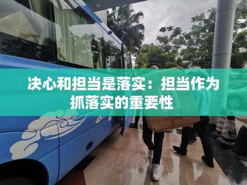 决心和担当是落实：担当作为抓落实的重要性 