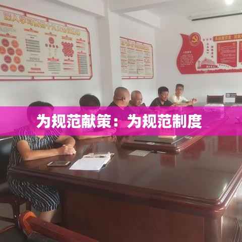 为规范献策:为规范制度