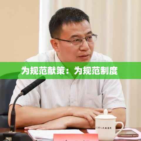 为规范献策:为规范制度
