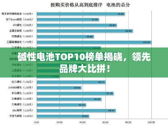 碱性电池TOP10榜单揭晓,领先品牌大比拼!