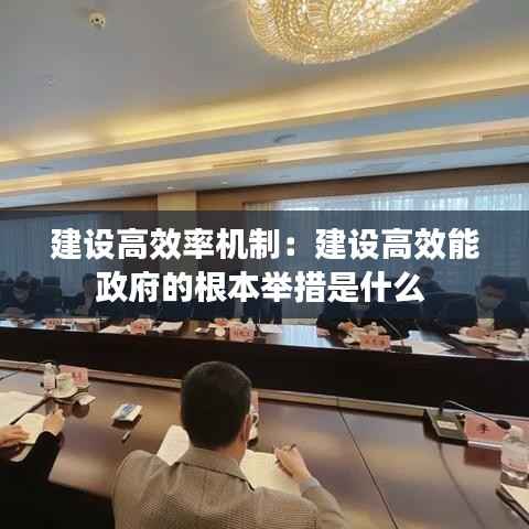 建设高效率机制:建设高效能政府的根本举措是什么