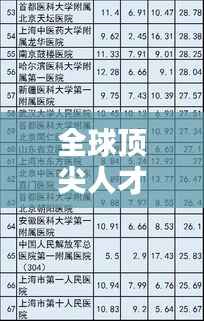 全球顶尖人才排行榜,揭秘最具水平人物的魅力榜单!