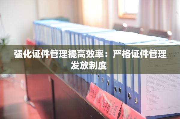 强化证件管理提高效率:严格证件管理发放制度