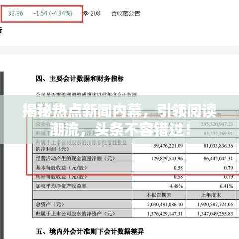 揭秘热点新闻内幕,引领阅读潮流,头条不容错过!