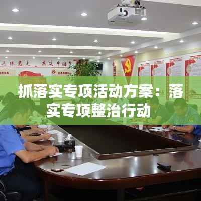 抓落实专项活动方案:落实专项整治行动