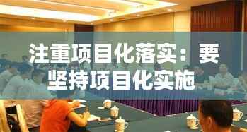 注重项目化落实：要坚持项目化实施 