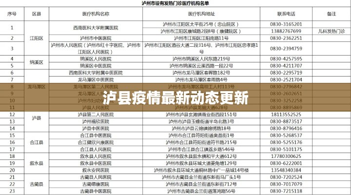 泸县疫情最新动态更新