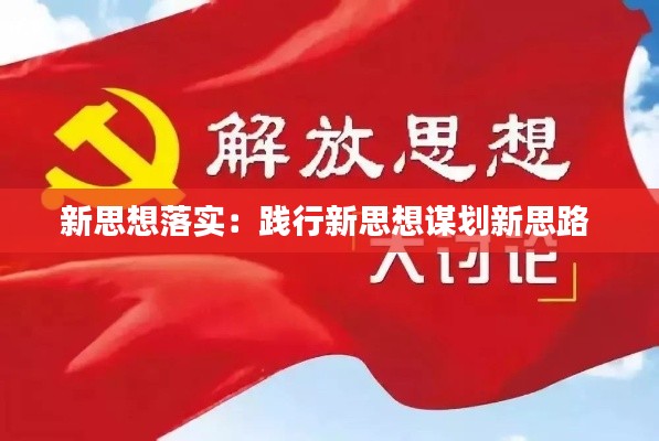 新思想落实:践行新思想谋划新思路