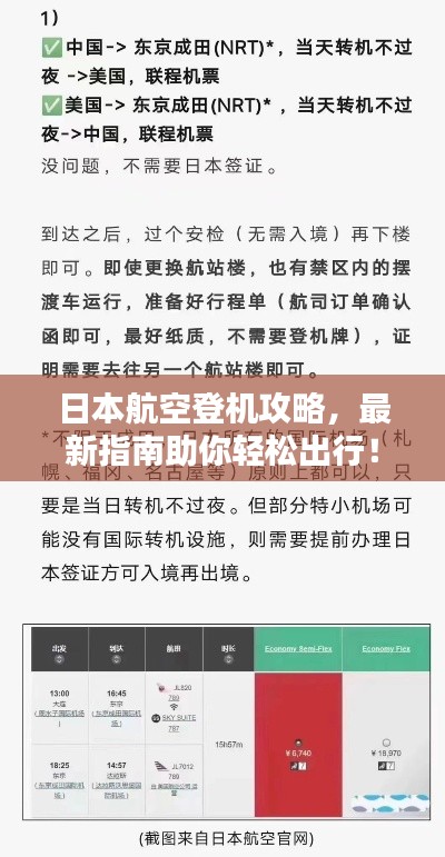 日本航空登机攻略，最新指南助你轻松出行！