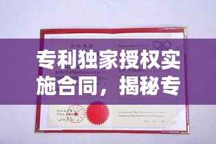 专利独家授权实施合同，揭秘专利许可背后的秘密！