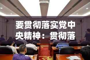 要贯彻落实党中央精神：贯彻落实党中央精神方面存在的问题 