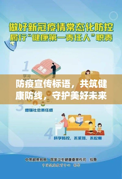 防疫宣传标语，共筑健康防线，守护美好未来，守护你我他！