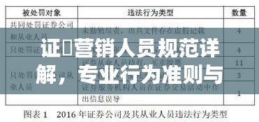 证劵营销人员规范详解,专业行为准则与职业道德要求