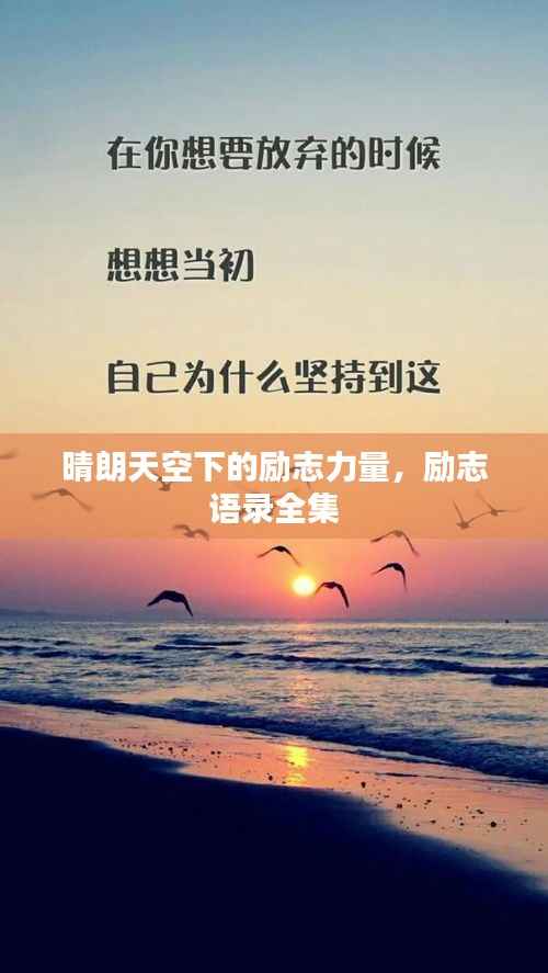 晴朗天空下的励志力量，励志语录全集