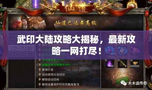 武印大陆攻略大揭秘,最新攻略一网打尽!
