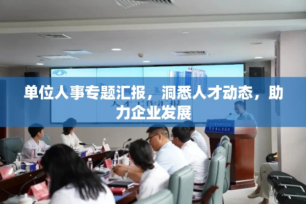 单位人事专题汇报,洞悉人才动态,助力企业发展