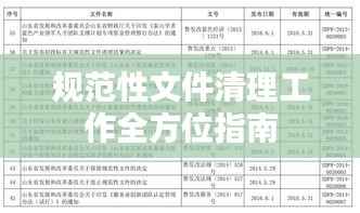 规范性文件清理工作全方位指南