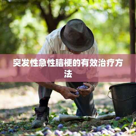 突发性急性脑梗的有效治疗方法